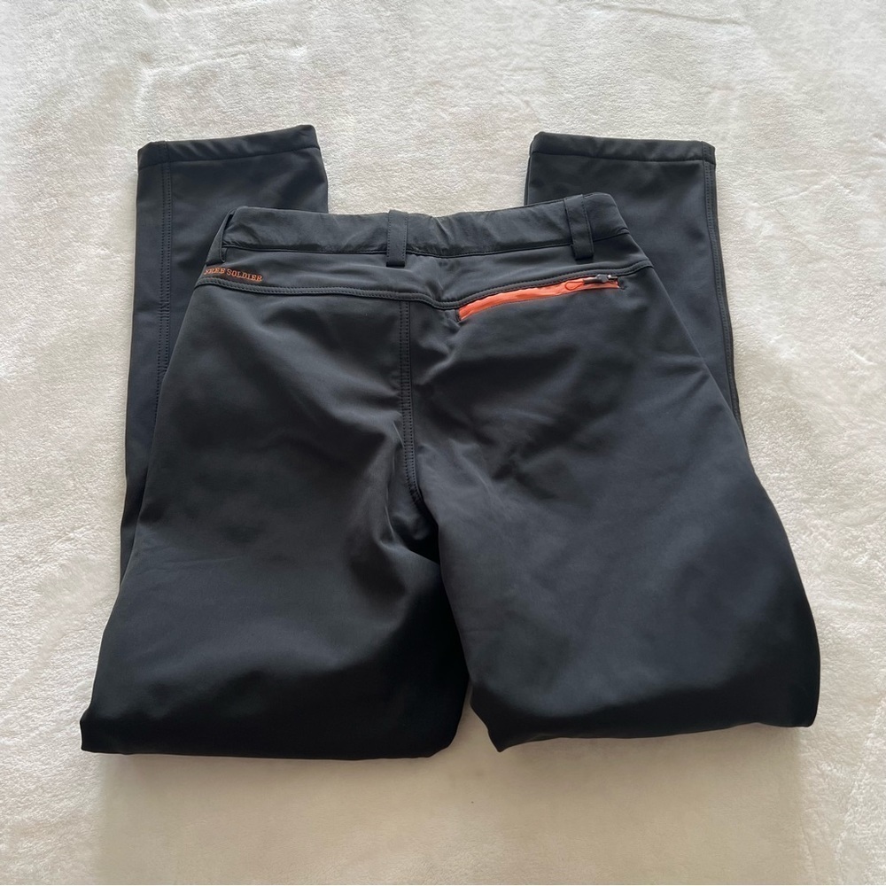 Free Soldier Women's Softshell Fleece Lined Pants Black and Orange 29W 30L - Picture 2 of 6